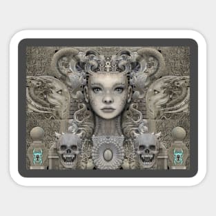 tomb skull scarab Sticker